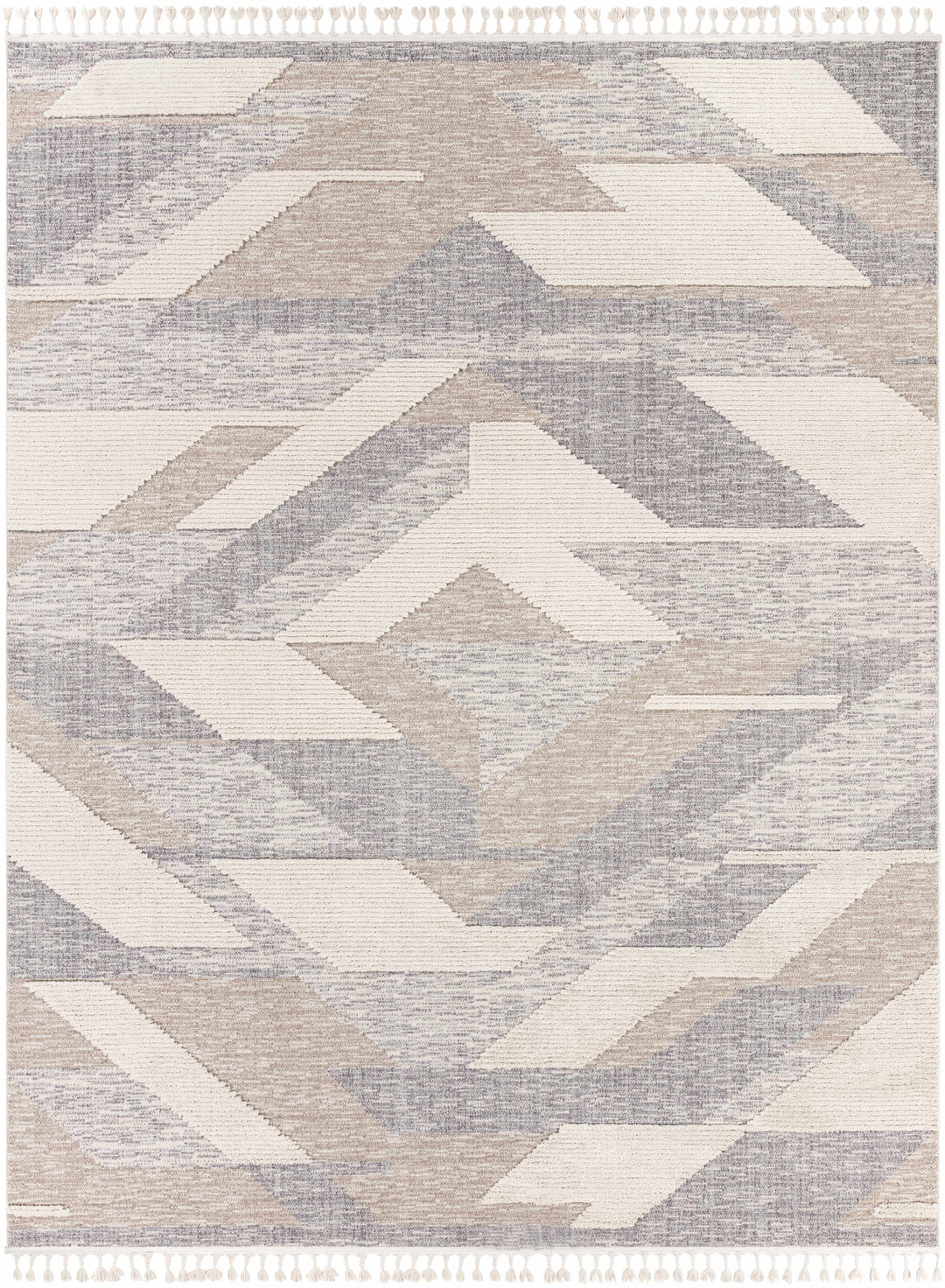 Magazine Modern Style Beige And Gray Area Rug