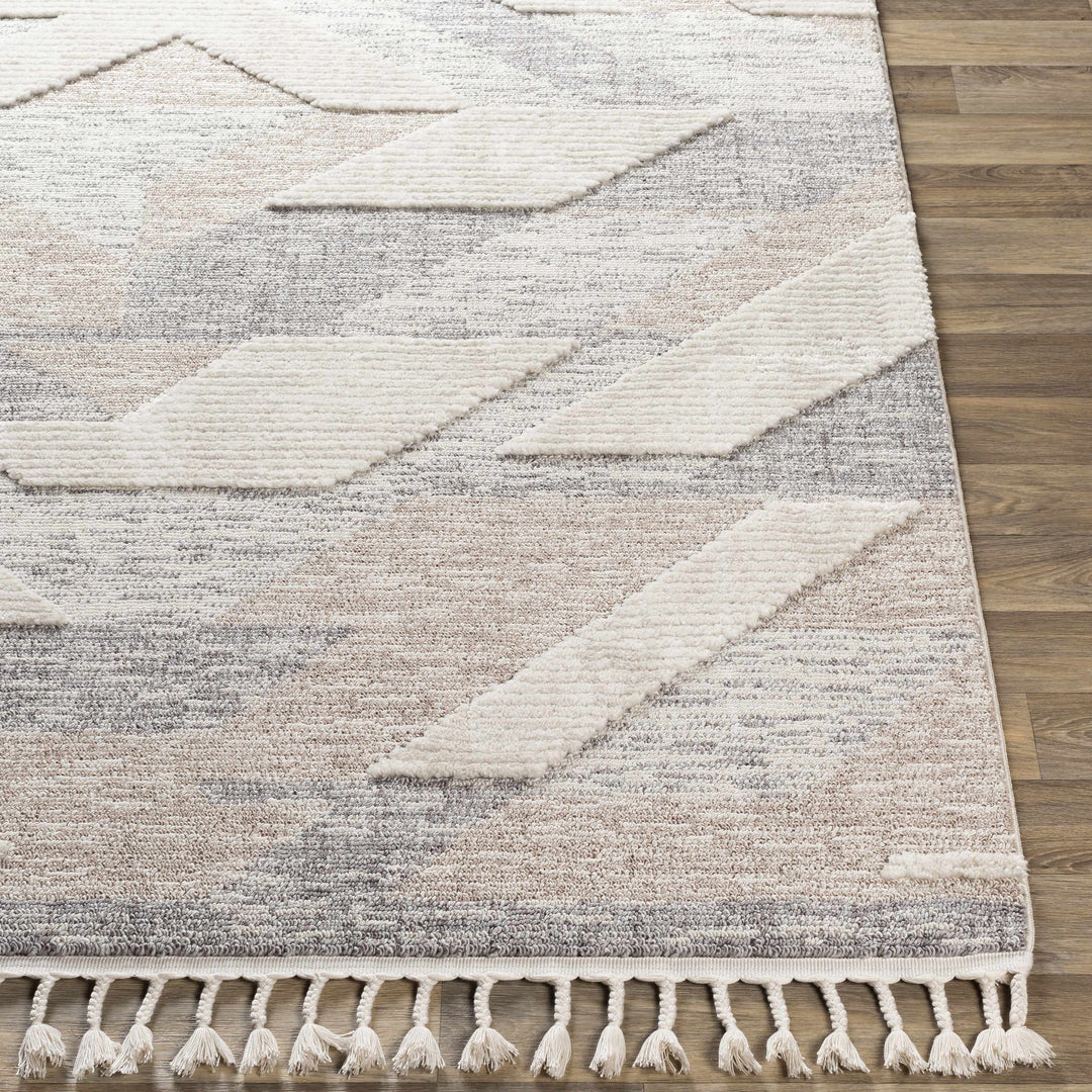 Magazine Modern Style Beige And Gray Area Rug