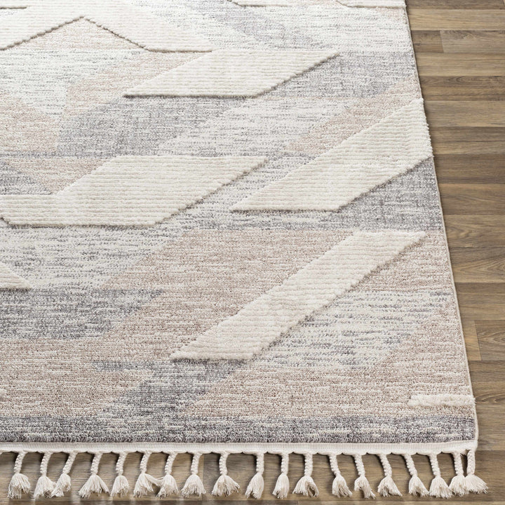 Magazine Modern Style Beige And Gray Area Rug
