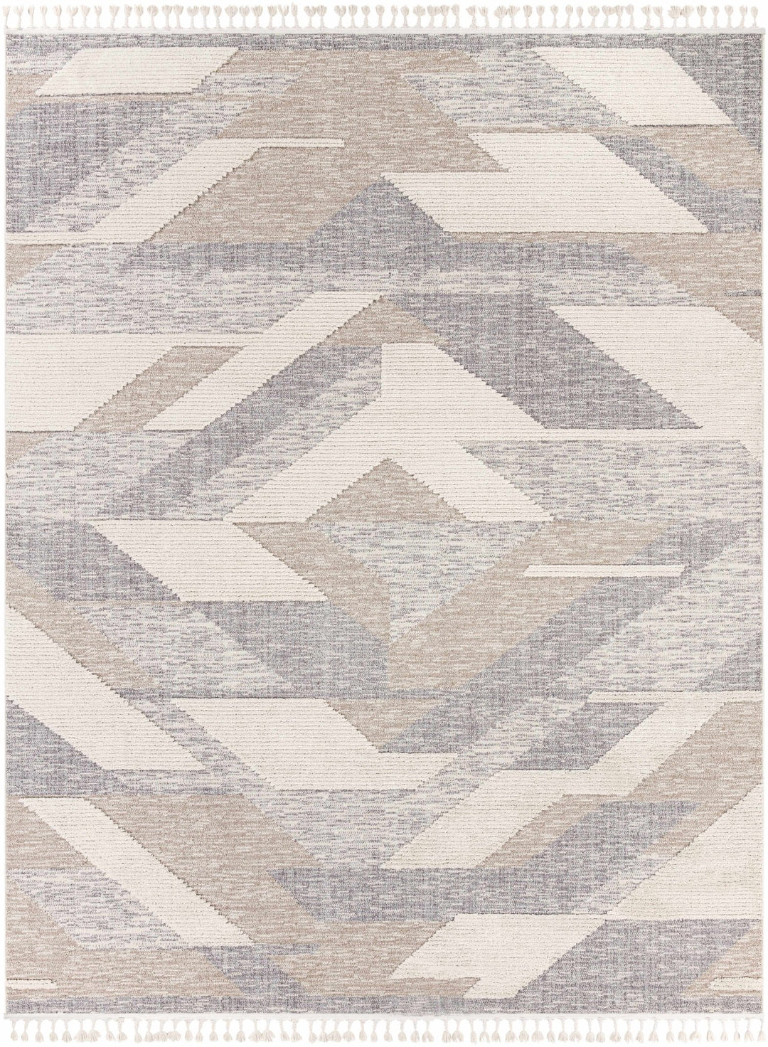 Magazine Modern Style Beige And Gray Area Rug - The Rug Decor