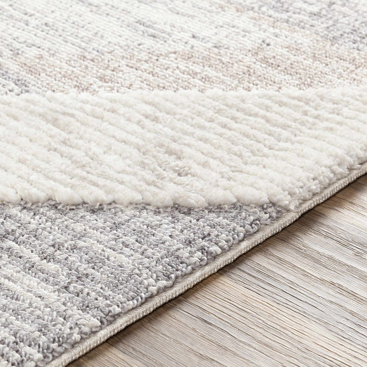 Magazine Modern Style Beige And Gray Area Rug - The Rug Decor
