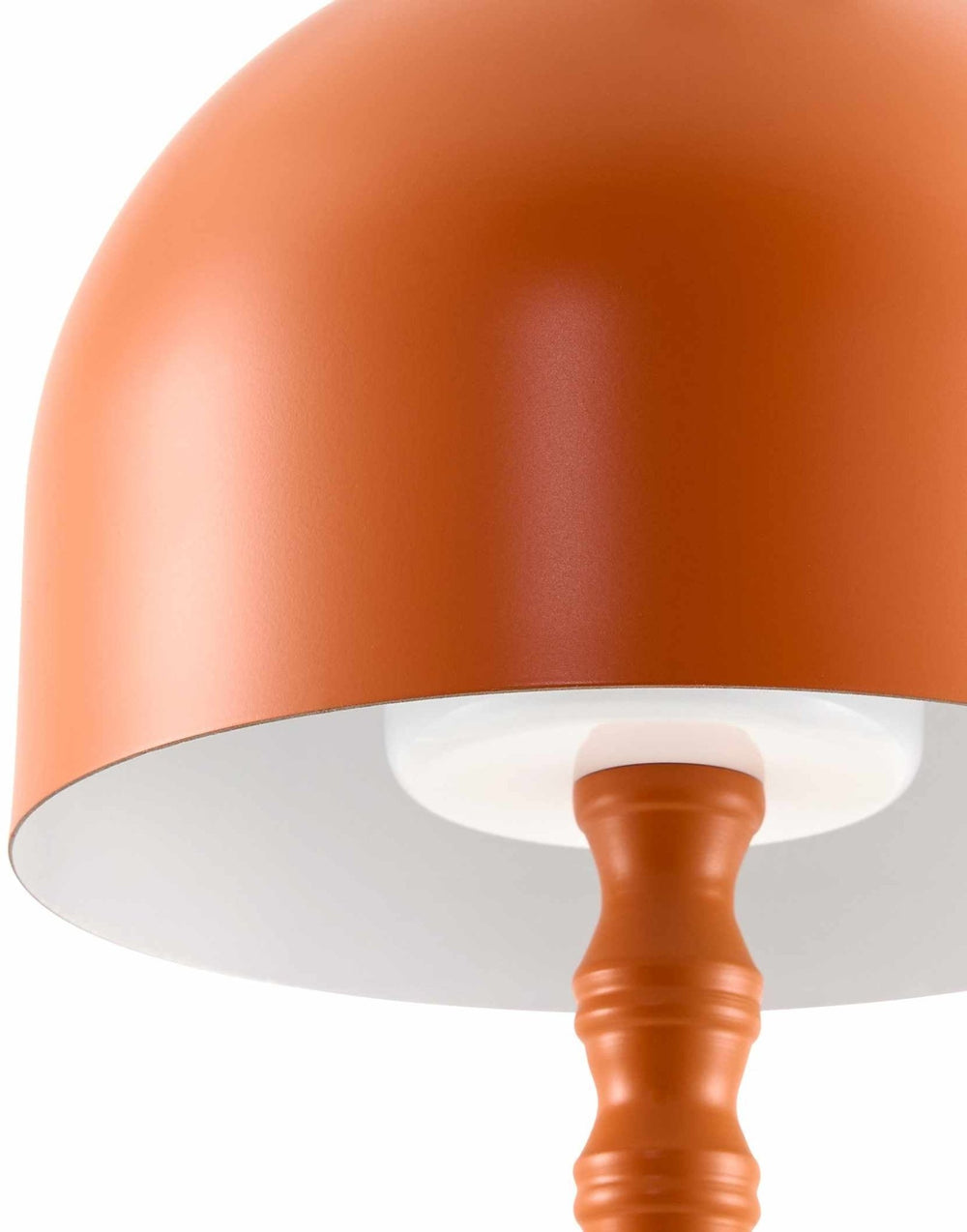 Magdagachi Traditional Orange & White Table Lamp – Iron Base, Metal Shade - The Rug Decor