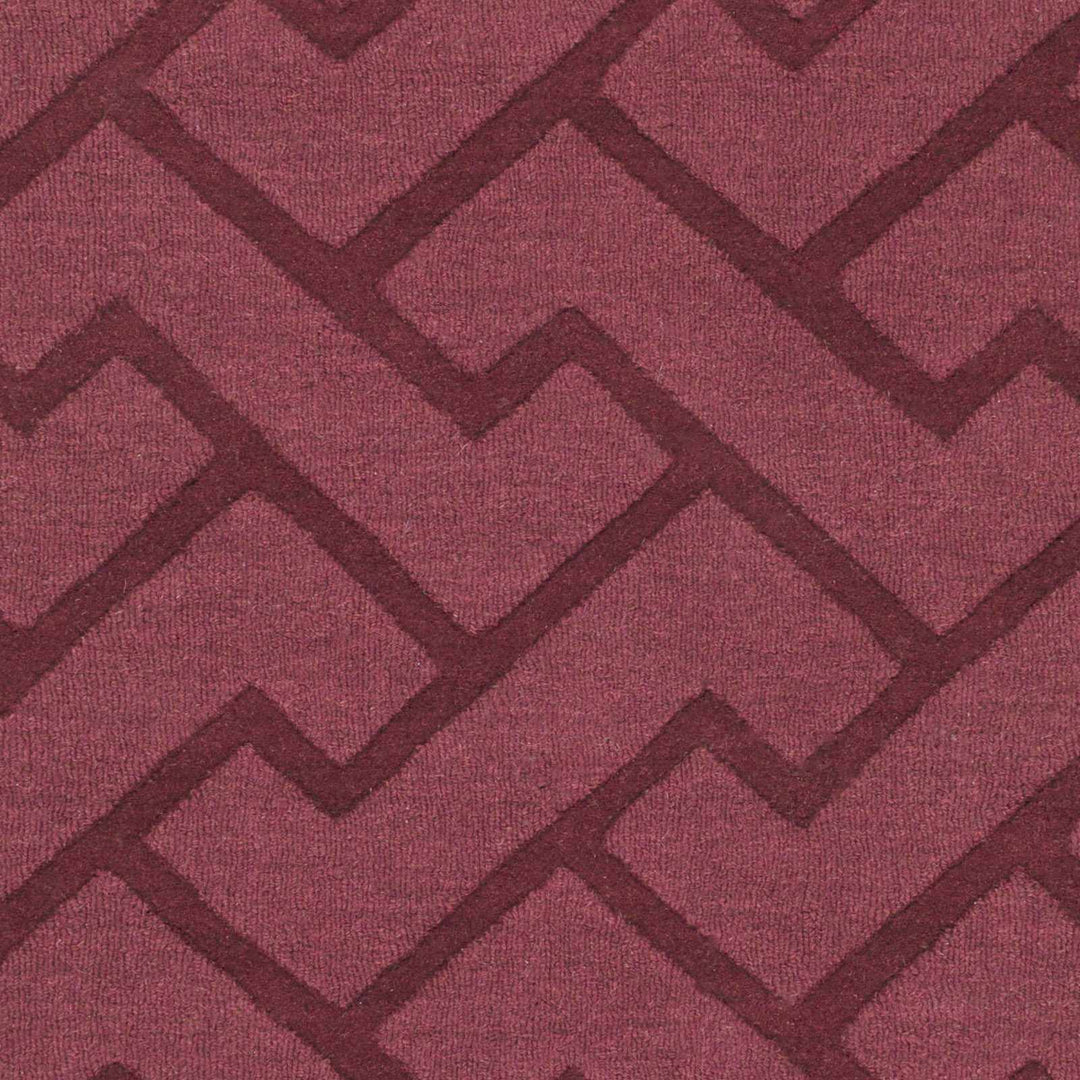 Magness Maroon Contemporary Style Hand Loomed Wool Area Rug