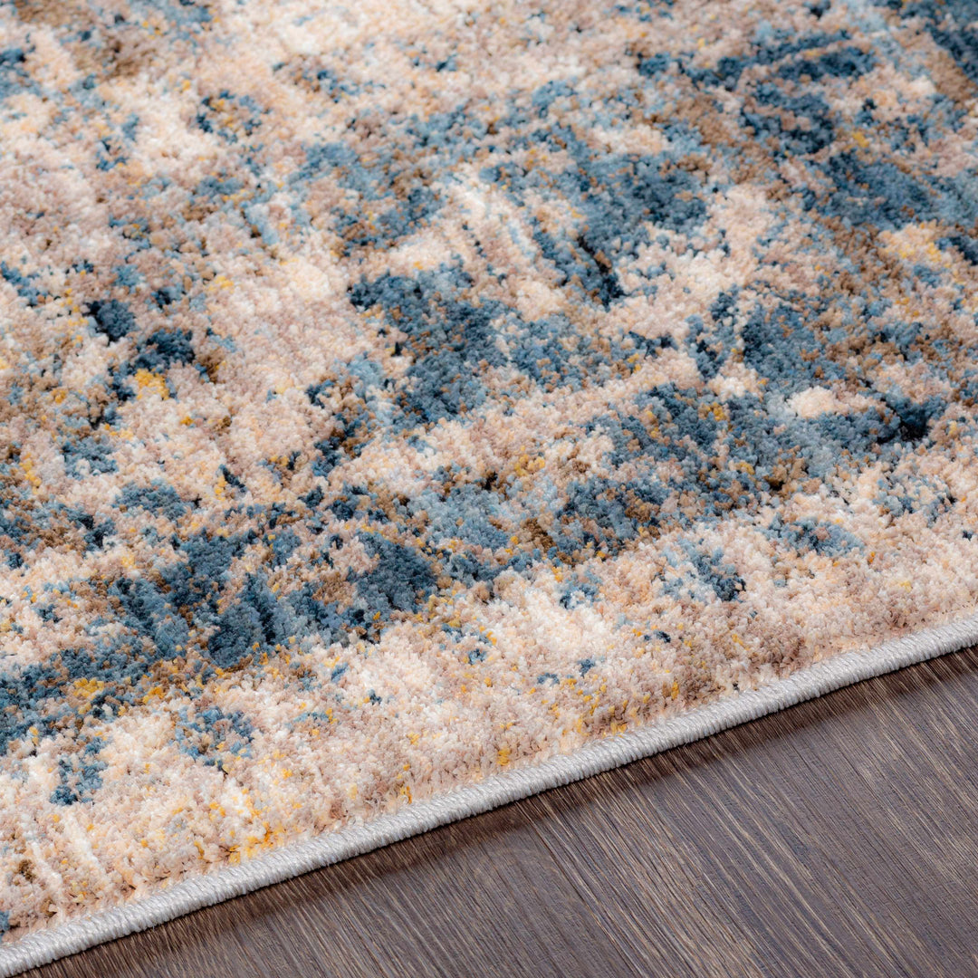 Magrath Traditional Style Beige And Blue Area Rug