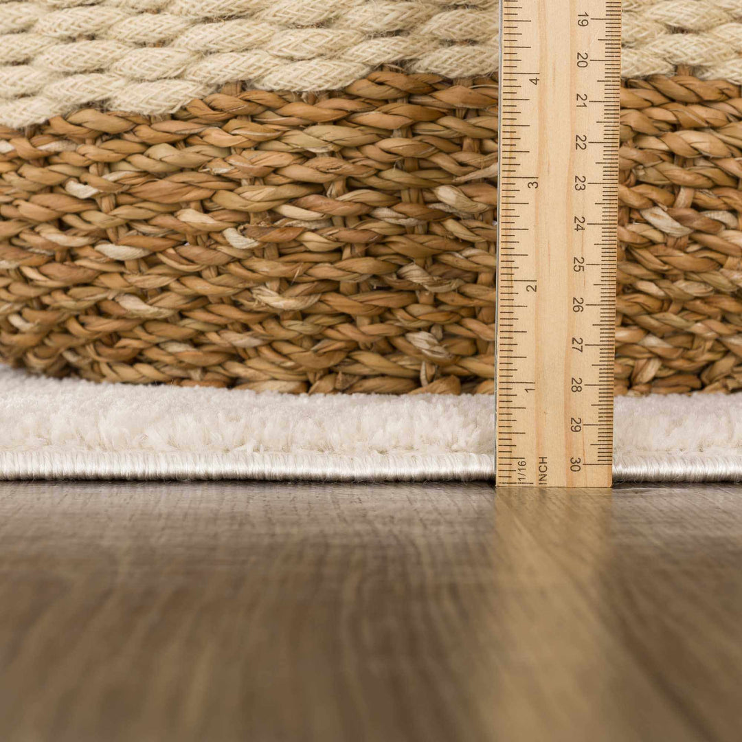 Mahsa Modern Geometric Design Cream And Black Rug - The Rug Decor
