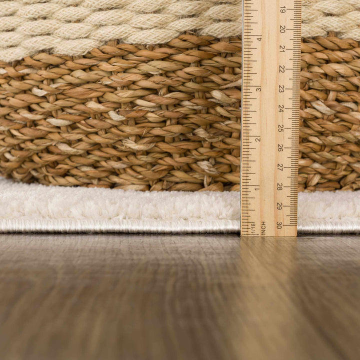 Mahsa Modern Geometric Design Cream And Black Rug - The Rug Decor
