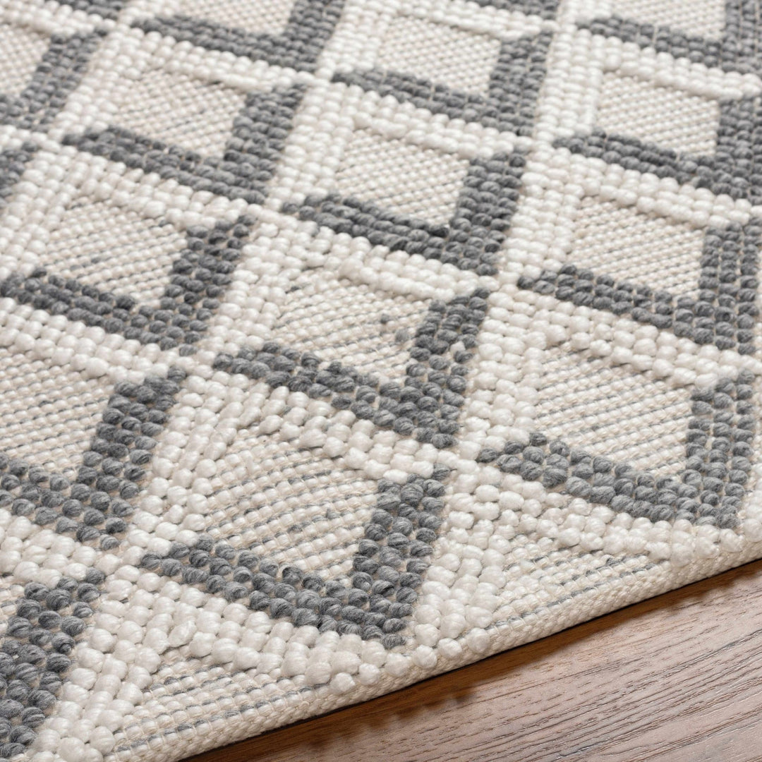 Maik Contemporary Geometrical Gray And Ivory Area Rug - The Rug Decor