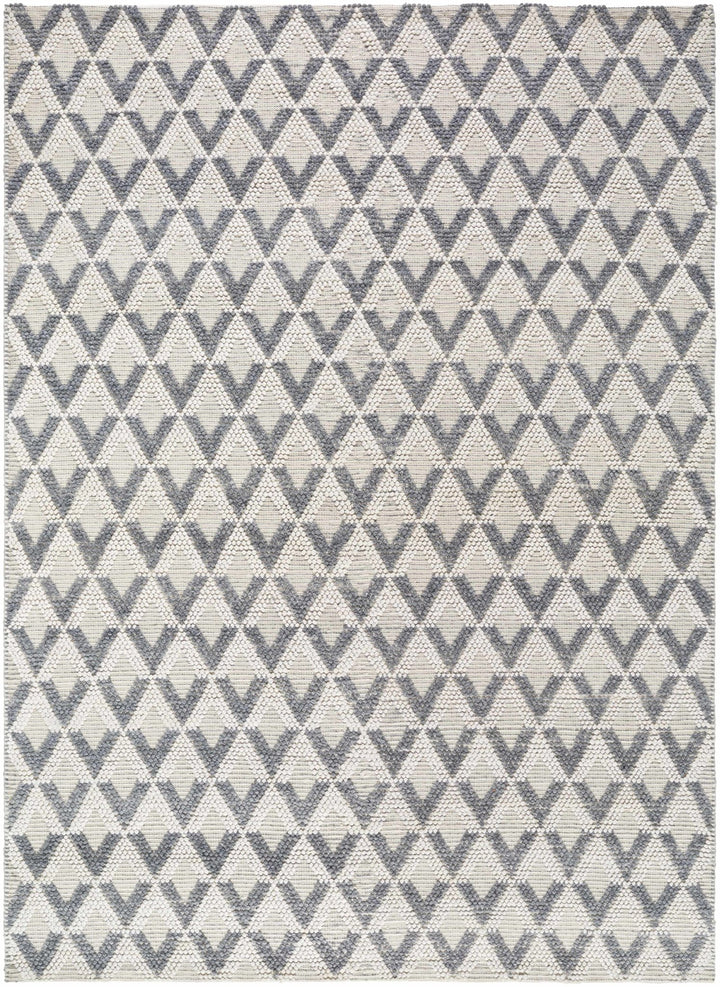 Maik Contemporary Geometrical Gray And Ivory Area Rug - The Rug Decor