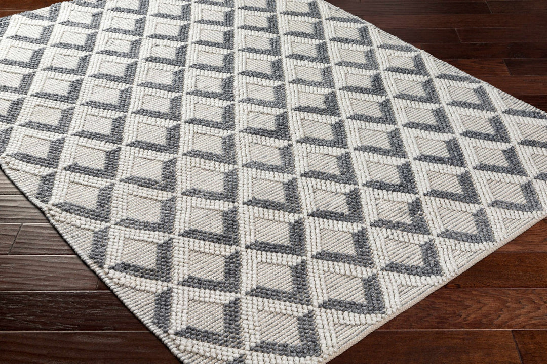 Maik Contemporary Geometrical Gray And Ivory Area Rug - The Rug Decor