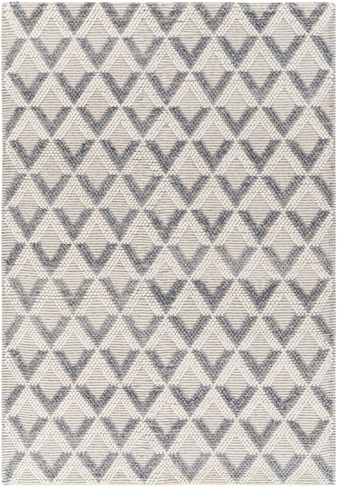 Maik Contemporary Geometrical Gray And Ivory Area Rug - The Rug Decor