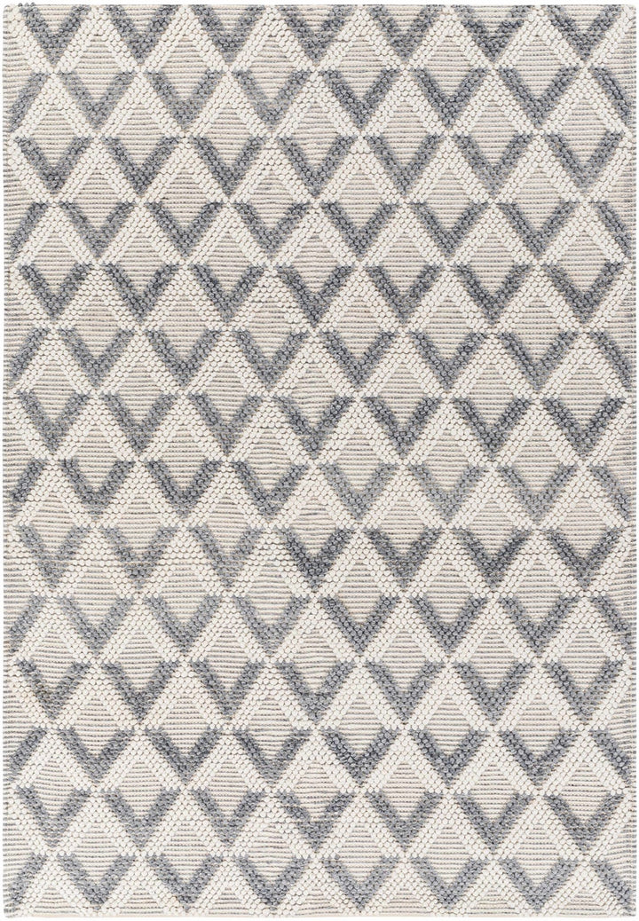 Maik Contemporary Geometrical Gray And Ivory Area Rug - The Rug Decor