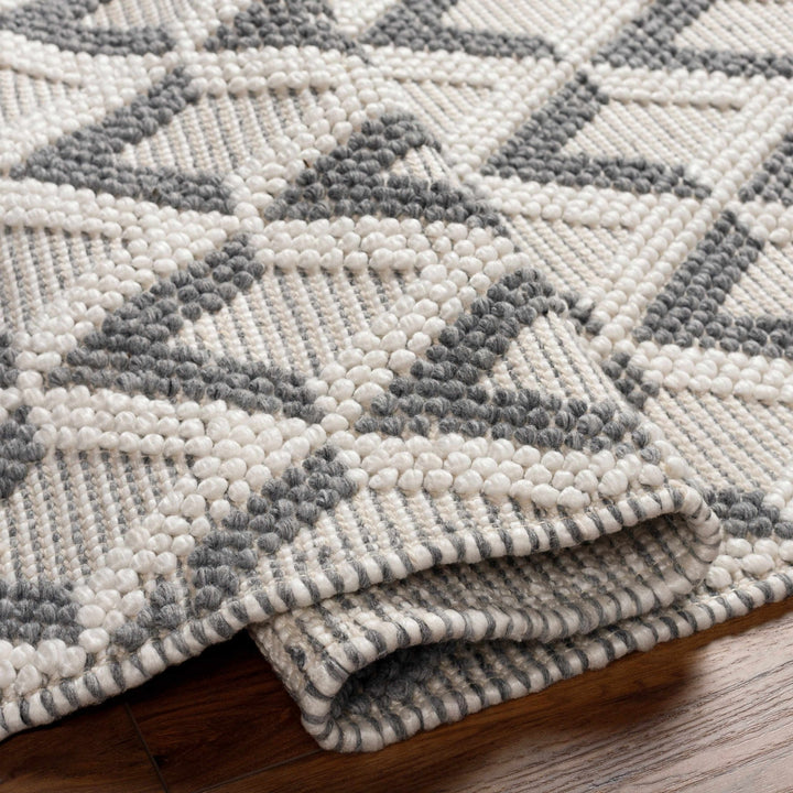 Maik Contemporary Geometrical Gray And Ivory Area Rug - The Rug Decor