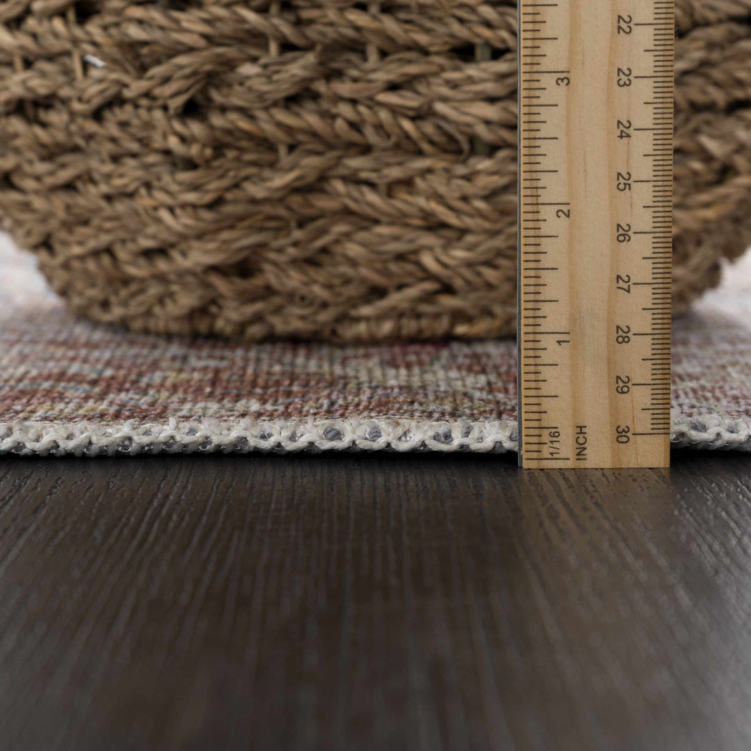Mair Traditional Brown And Blue Washable Area Rug - The Rug Decor
