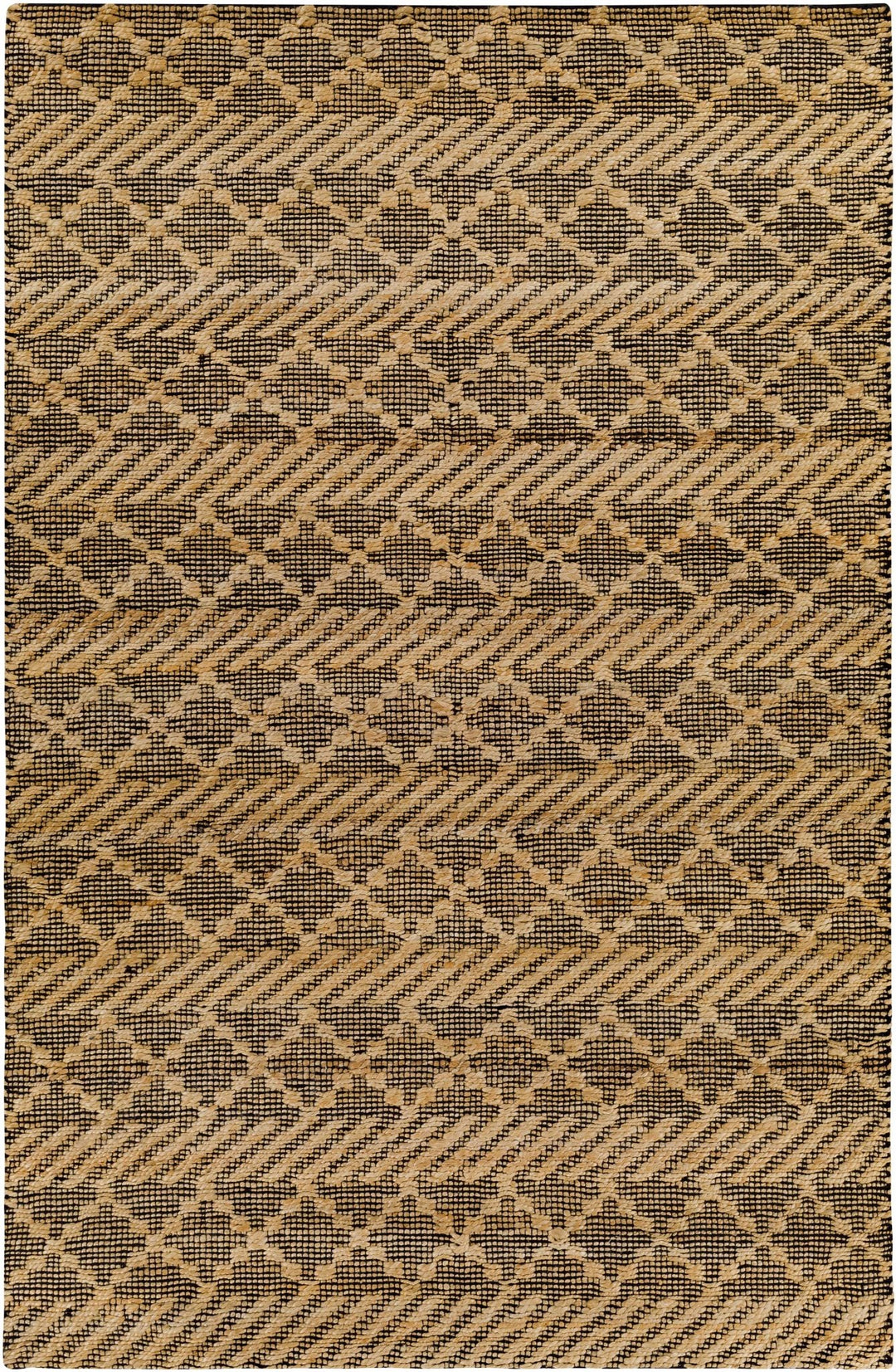 Malidong Tan And Black Modern Geometrical Hand Woven Area Rug - The Rug Decor