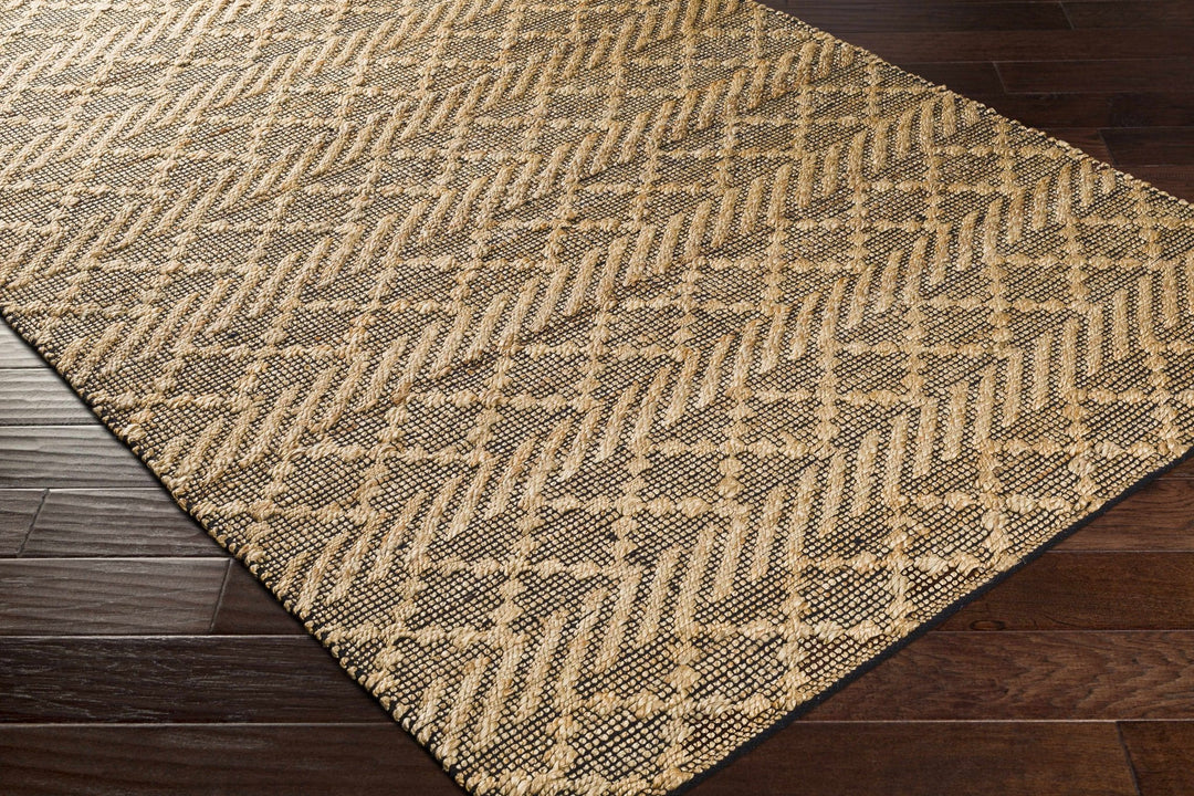Malidong Tan And Black Modern Geometrical Hand Woven Area Rug - The Rug Decor
