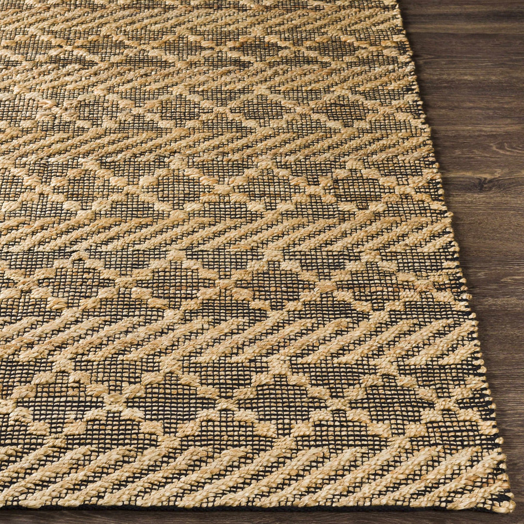 Malidong Tan And Black Modern Geometrical Hand Woven Area Rug - The Rug Decor