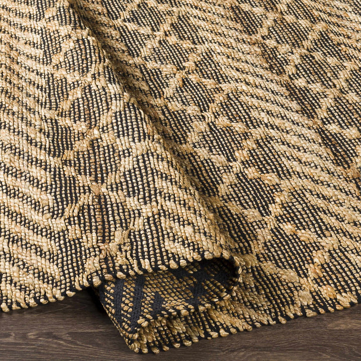 Malidong Tan And Black Modern Geometrical Hand Woven Area Rug - The Rug Decor