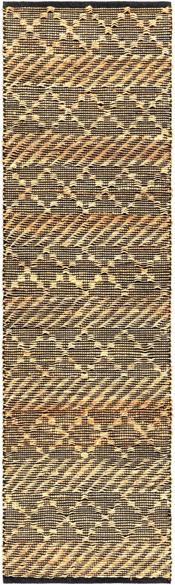 Malidong Tan And Black Modern Geometrical Hand Woven Area Rug - The Rug Decor