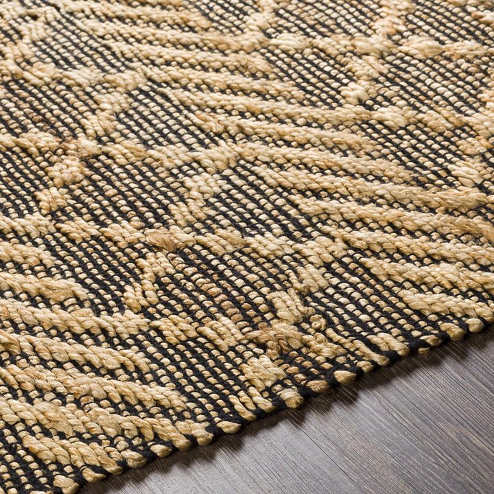 Malidong Tan And Black Modern Geometrical Hand Woven Area Rug - The Rug Decor