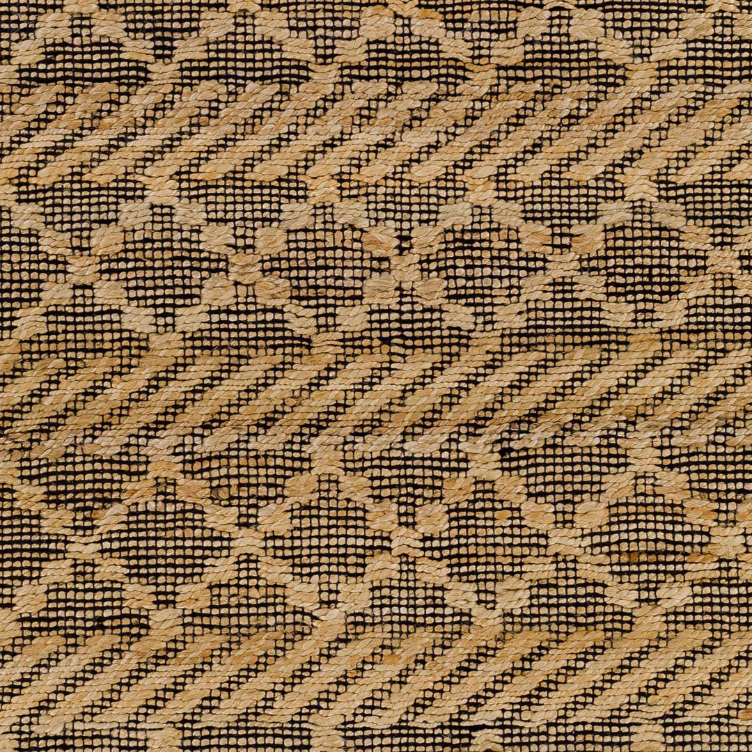 Malidong Tan And Black Modern Geometrical Hand Woven Area Rug - The Rug Decor