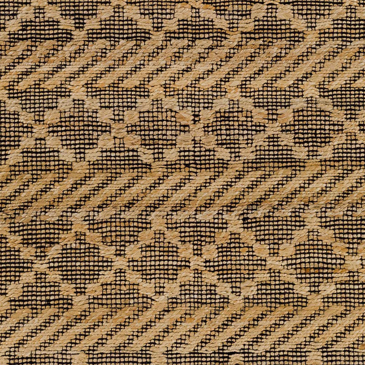Malidong Tan And Black Modern Geometrical Hand Woven Area Rug - The Rug Decor
