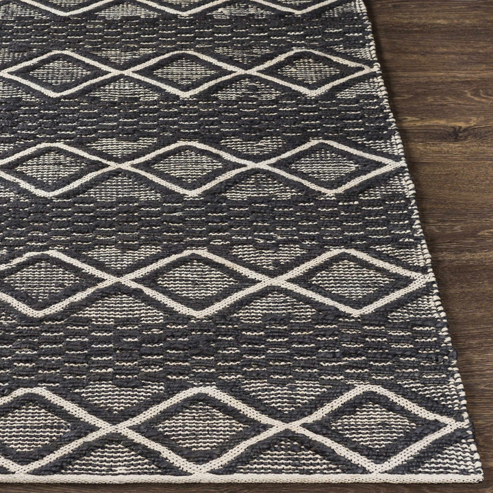 Maluanluan Modern Geometrical Design Charcoal Hand Woven Area Rug - The Rug Decor