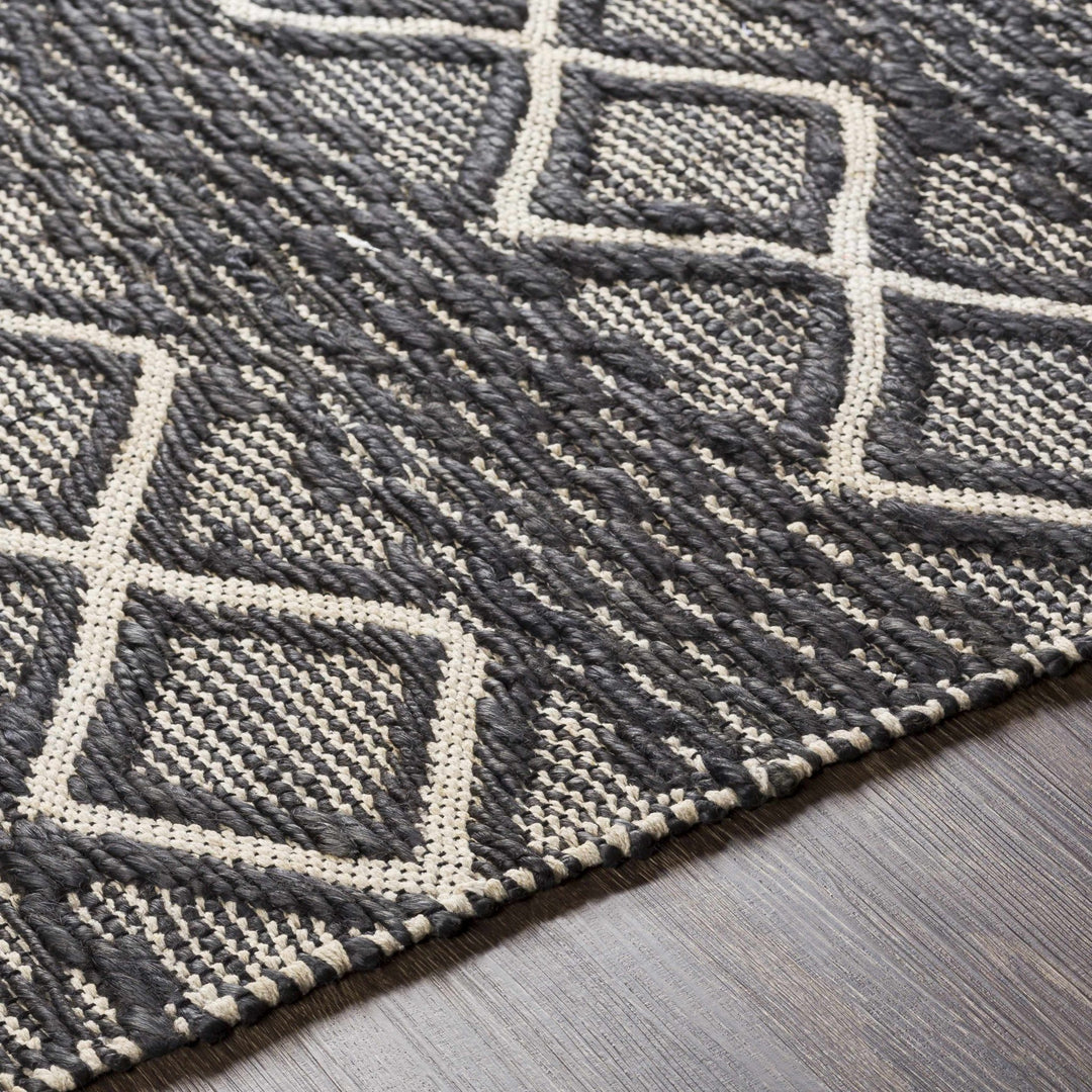 Maluanluan Modern Geometrical Design Charcoal Hand Woven Area Rug - The Rug Decor