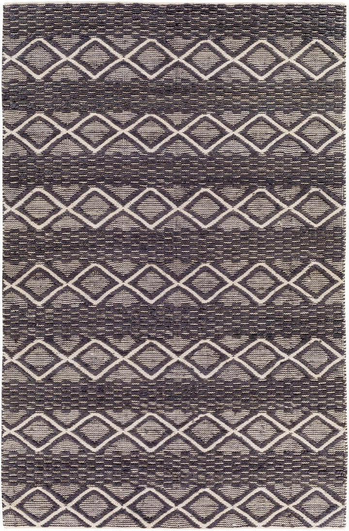 Maluanluan Modern Geometrical Design Charcoal Hand Woven Area Rug - The Rug Decor