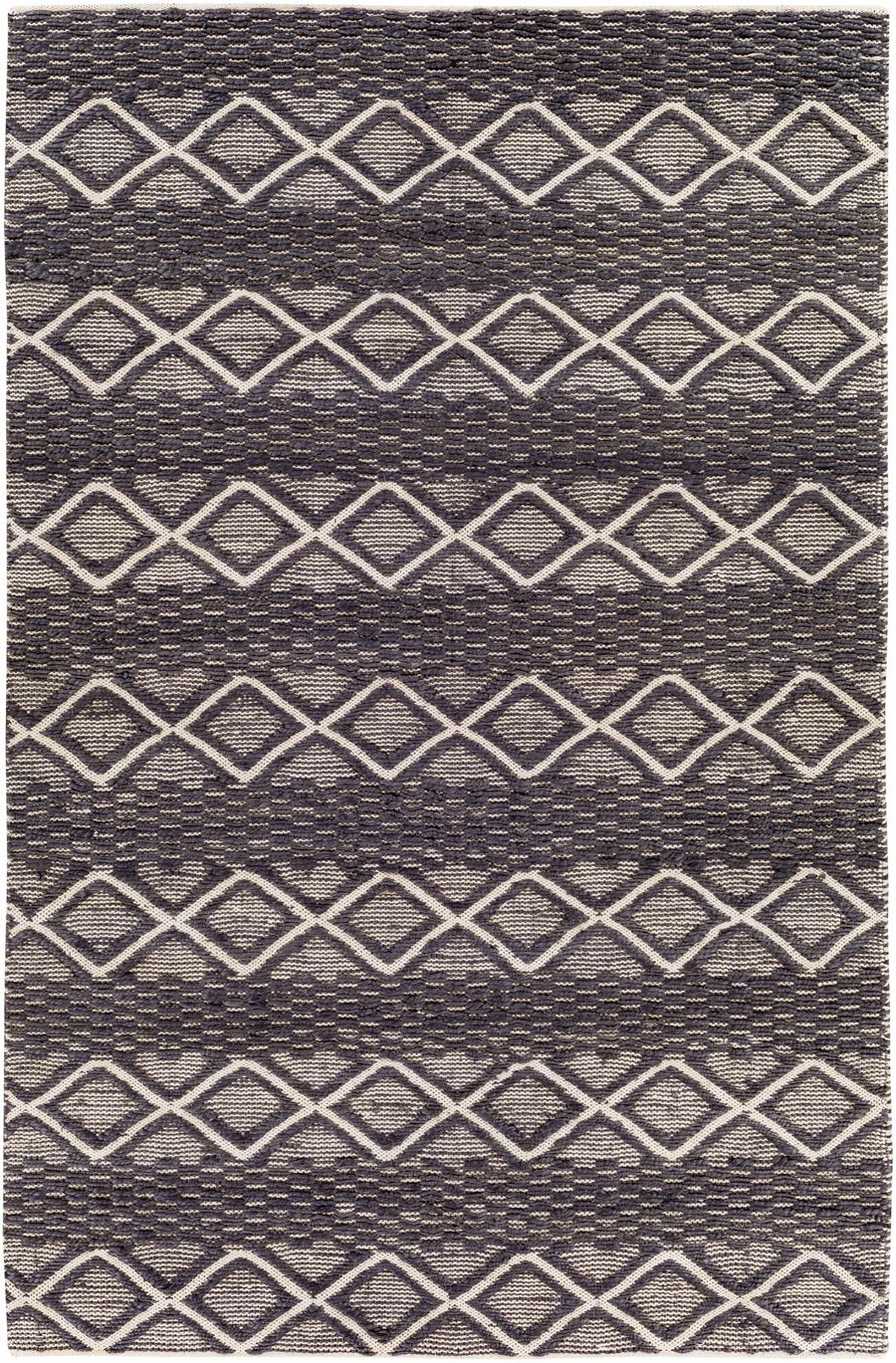 Maluanluan Modern Geometrical Design Charcoal Hand Woven Area Rug - The Rug Decor