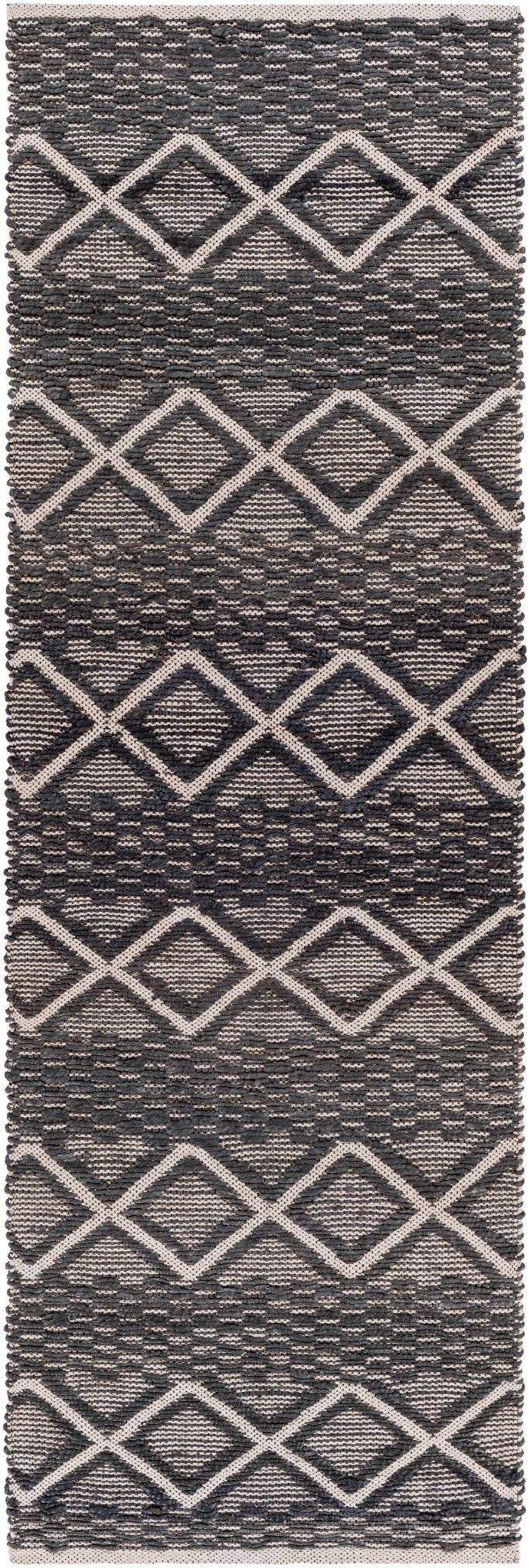 Maluanluan Modern Geometrical Design Charcoal Hand Woven Area Rug - The Rug Decor