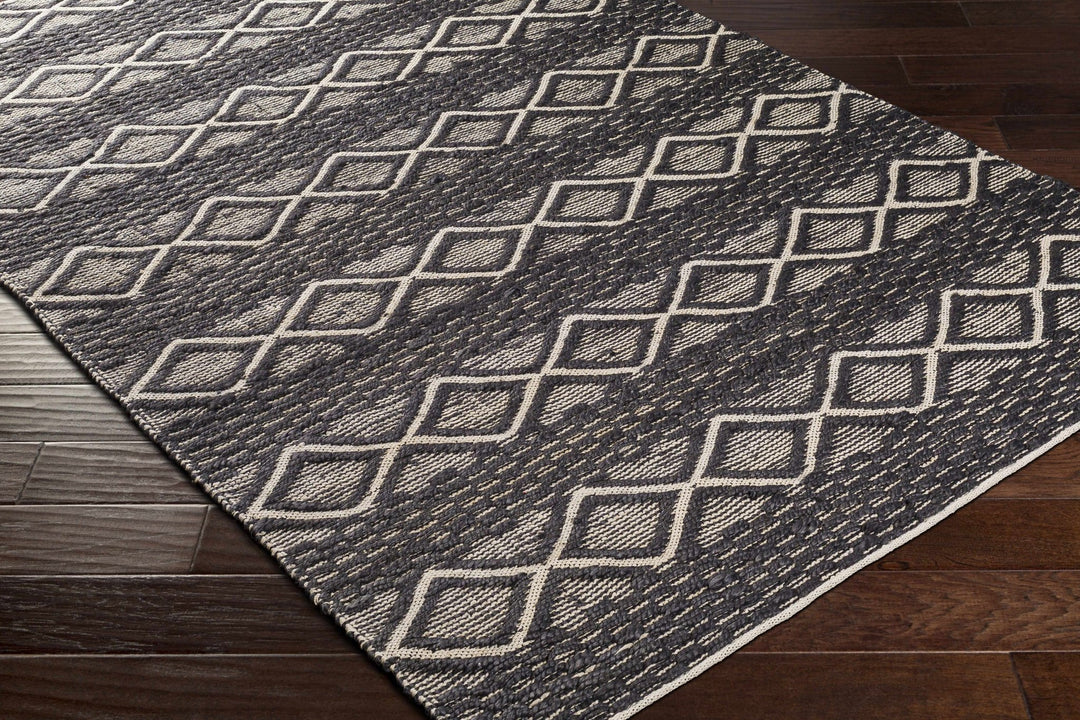 Maluanluan Modern Geometrical Design Charcoal Hand Woven Area Rug - The Rug Decor