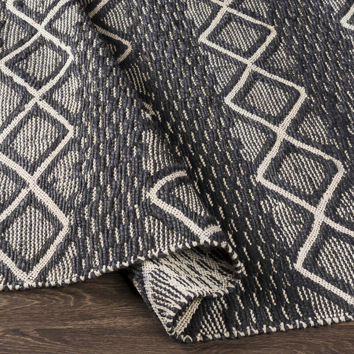 Maluanluan Modern Geometrical Design Charcoal Hand Woven Area Rug - The Rug Decor