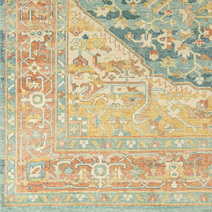 Managa Traditional Camel And Blue Premium Rug - The Rug Decor