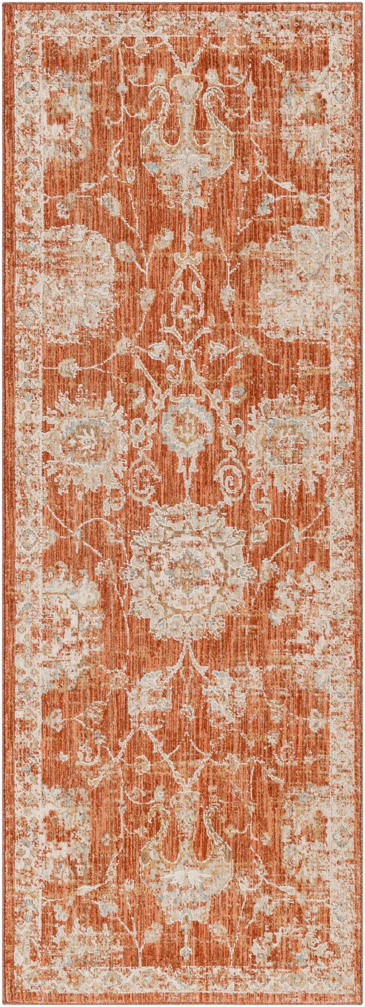 Manawan Traditional Area Rug – Cream, Rust & Olive - The Rug Decor