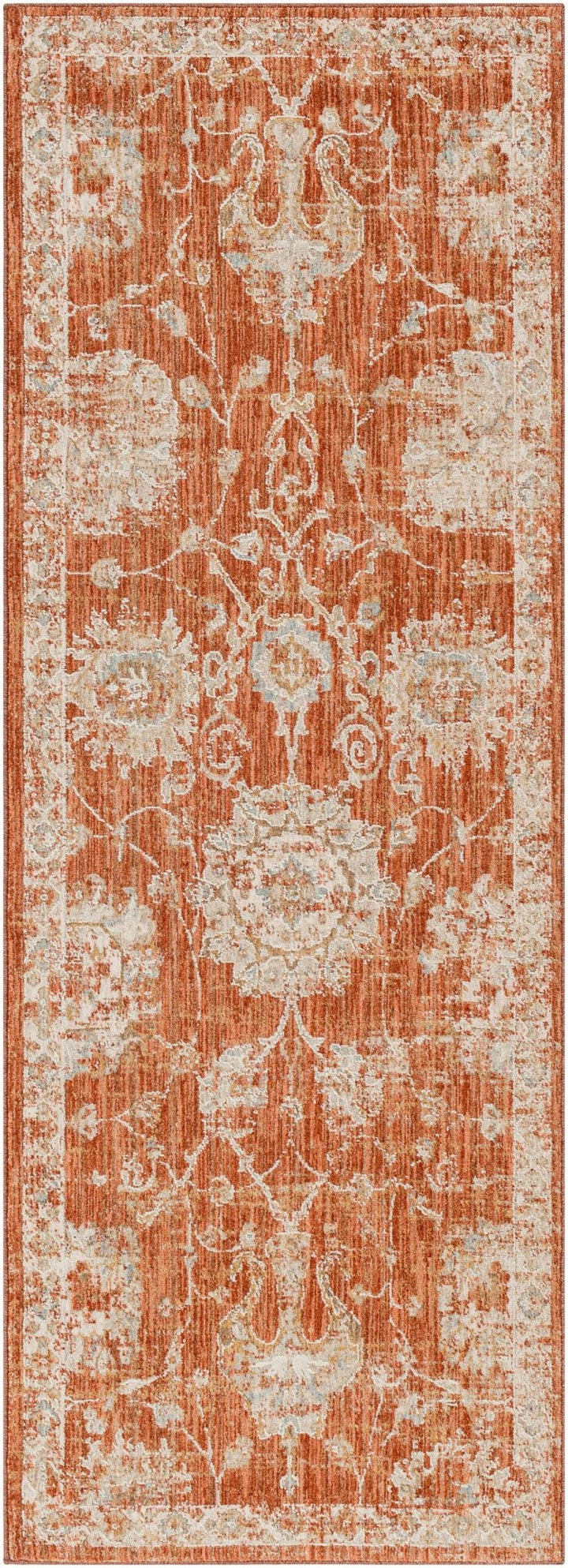 Manawan Traditional Area Rug – Cream, Rust & Olive - The Rug Decor