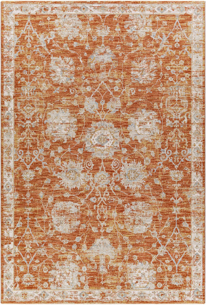 Manawan Traditional Area Rug – Cream, Rust & Olive - The Rug Decor