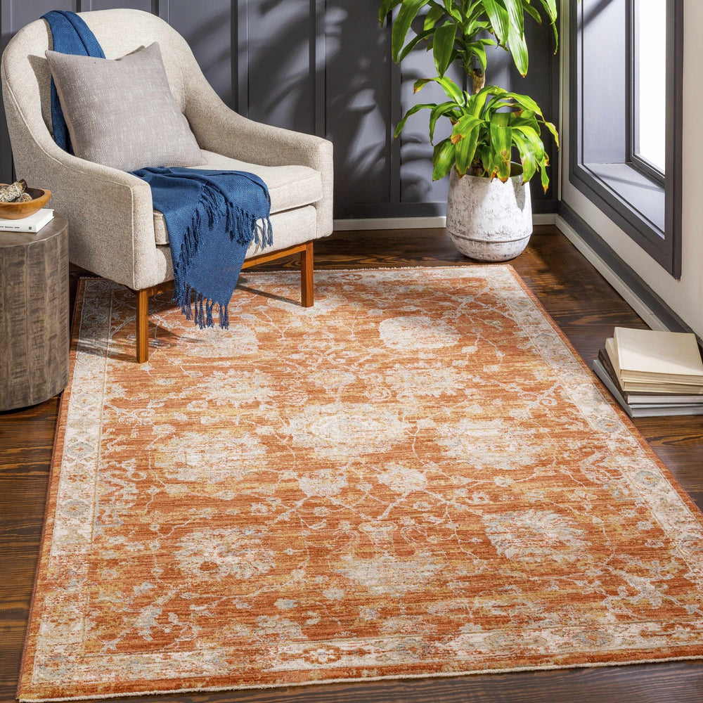 Manawan Traditional Area Rug – Cream, Rust & Olive - The Rug Decor
