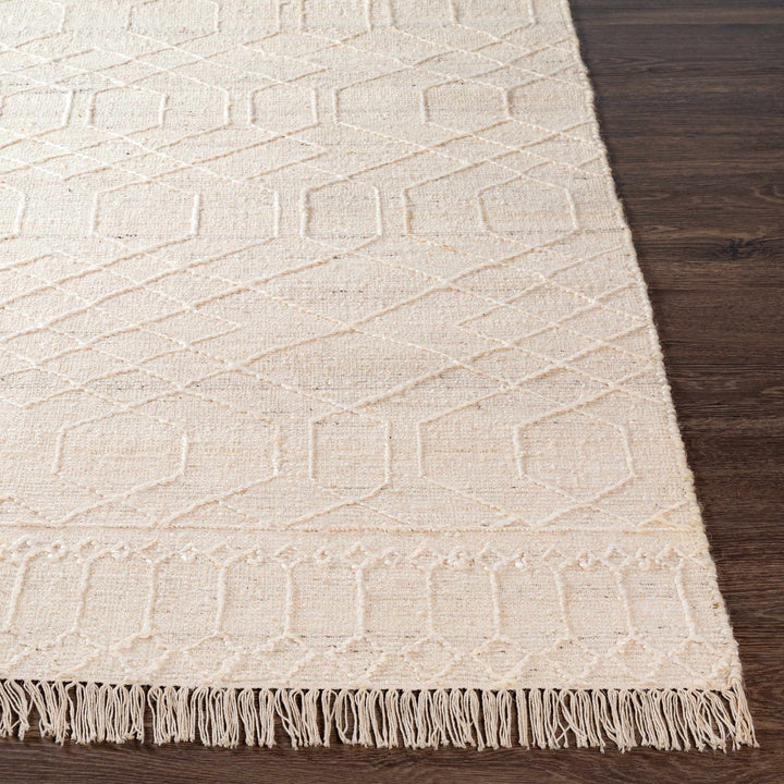 Manby Ivory Modern Geometrical Design Hand Woven Area Rug