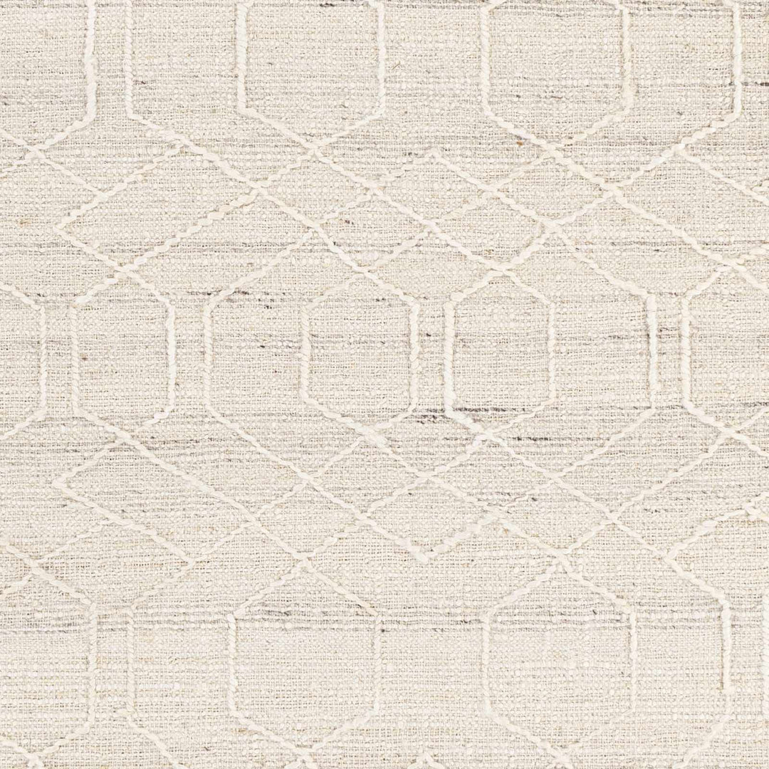 Manby Ivory Modern Geometrical Design Hand Woven Area Rug
