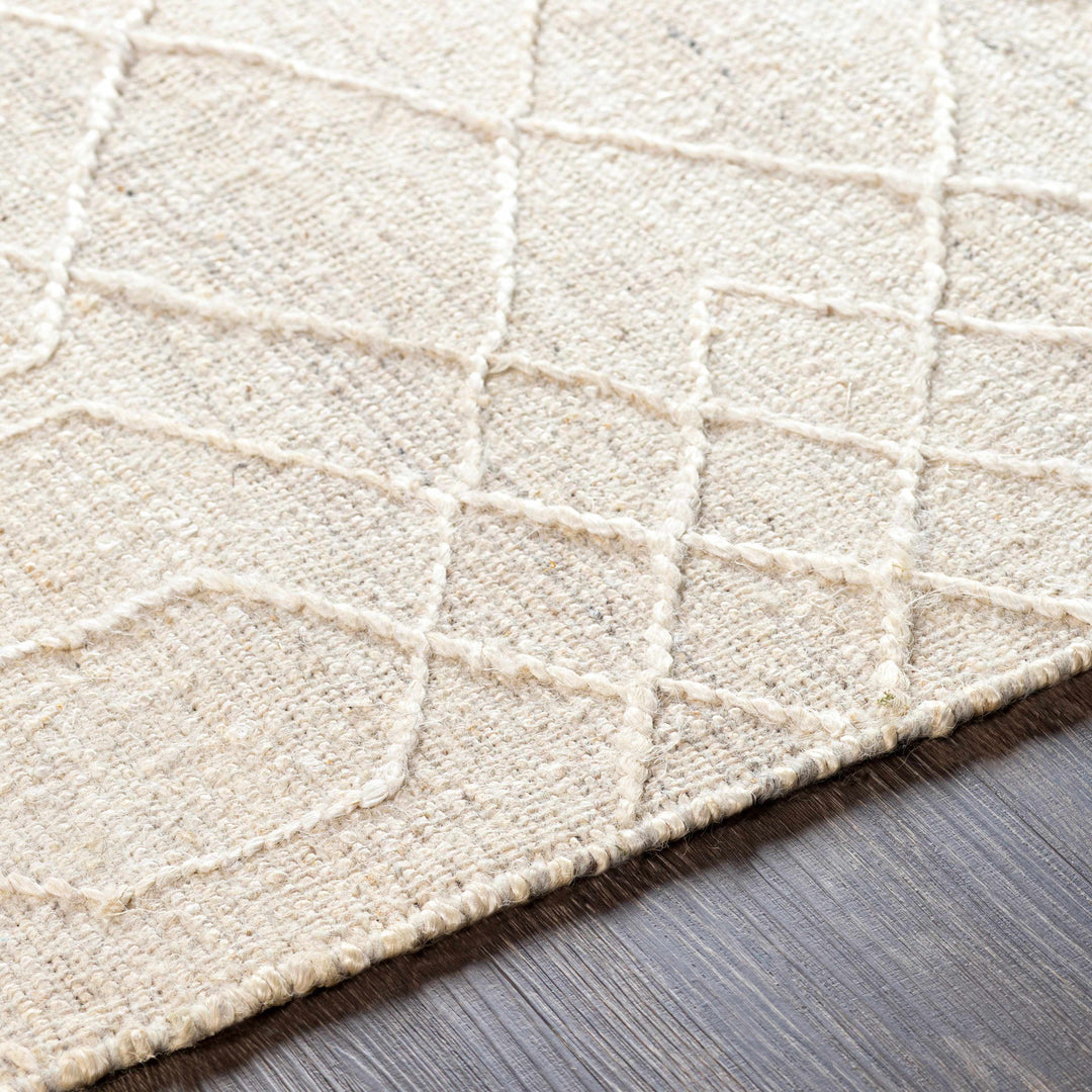 Manby Ivory Modern Geometrical Design Hand Woven Area Rug