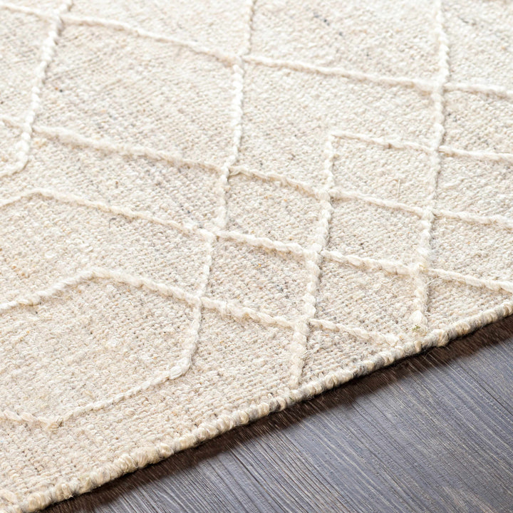 Manby Ivory Modern Geometrical Design Hand Woven Area Rug