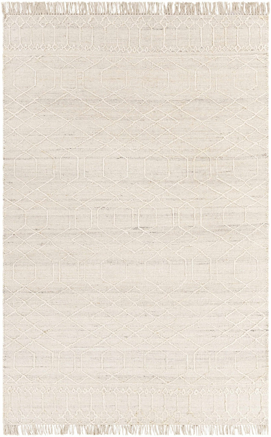 Manby Ivory Modern Geometrical Design Hand Woven Area Rug - The Rug Decor