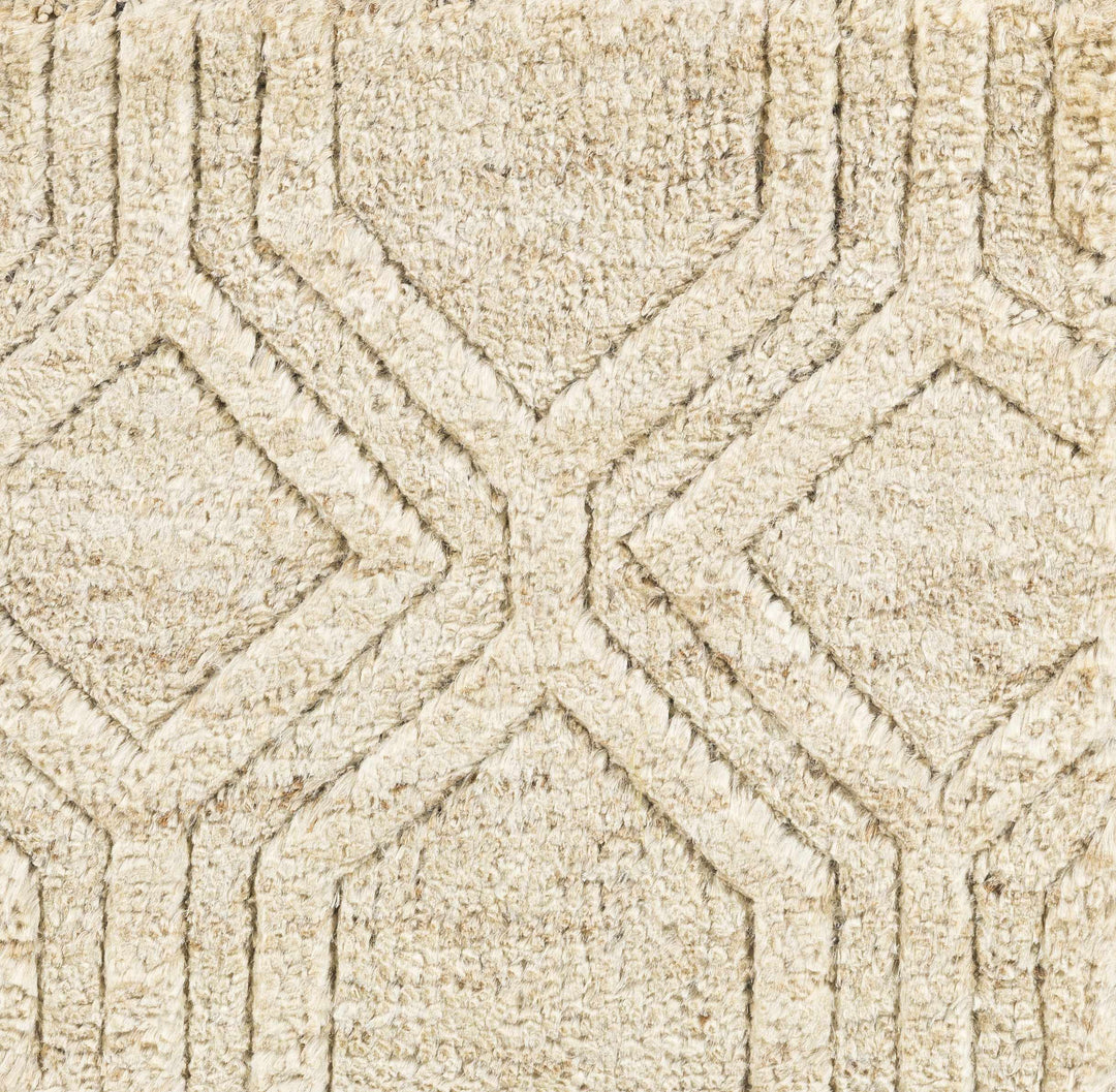Manchester Contemporary Geometrical Beige Jute Rug