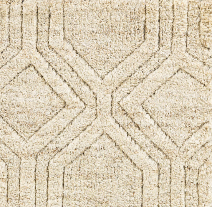 Manchester Contemporary Geometrical Beige Jute Rug