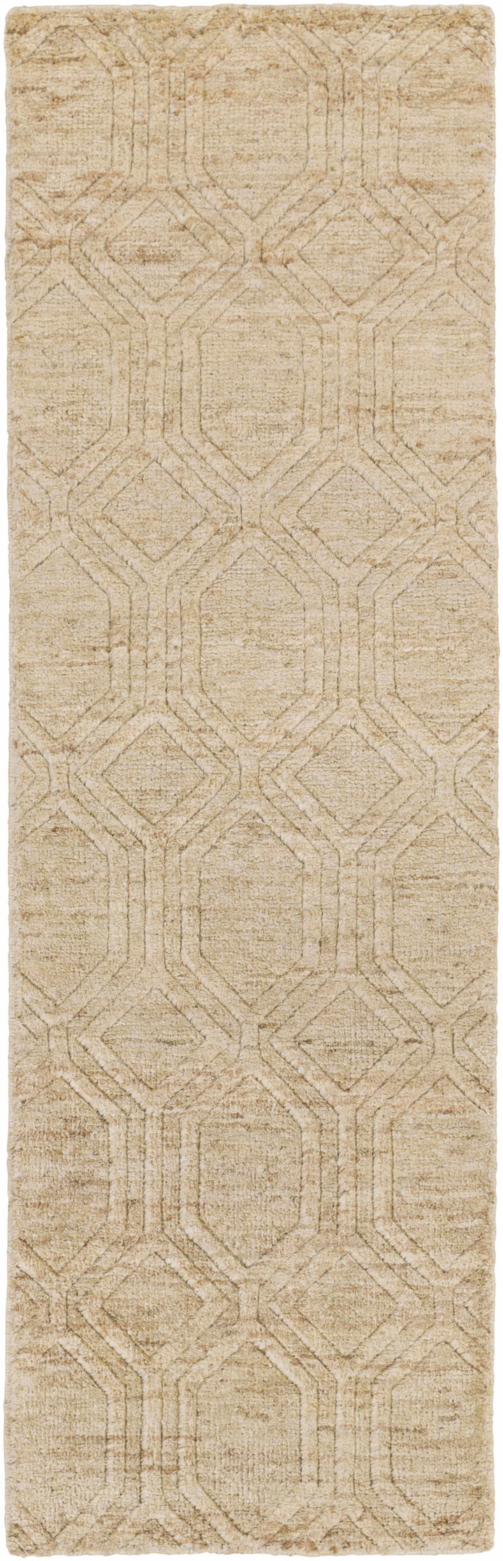 Manchester Contemporary Geometrical Beige Jute Rug