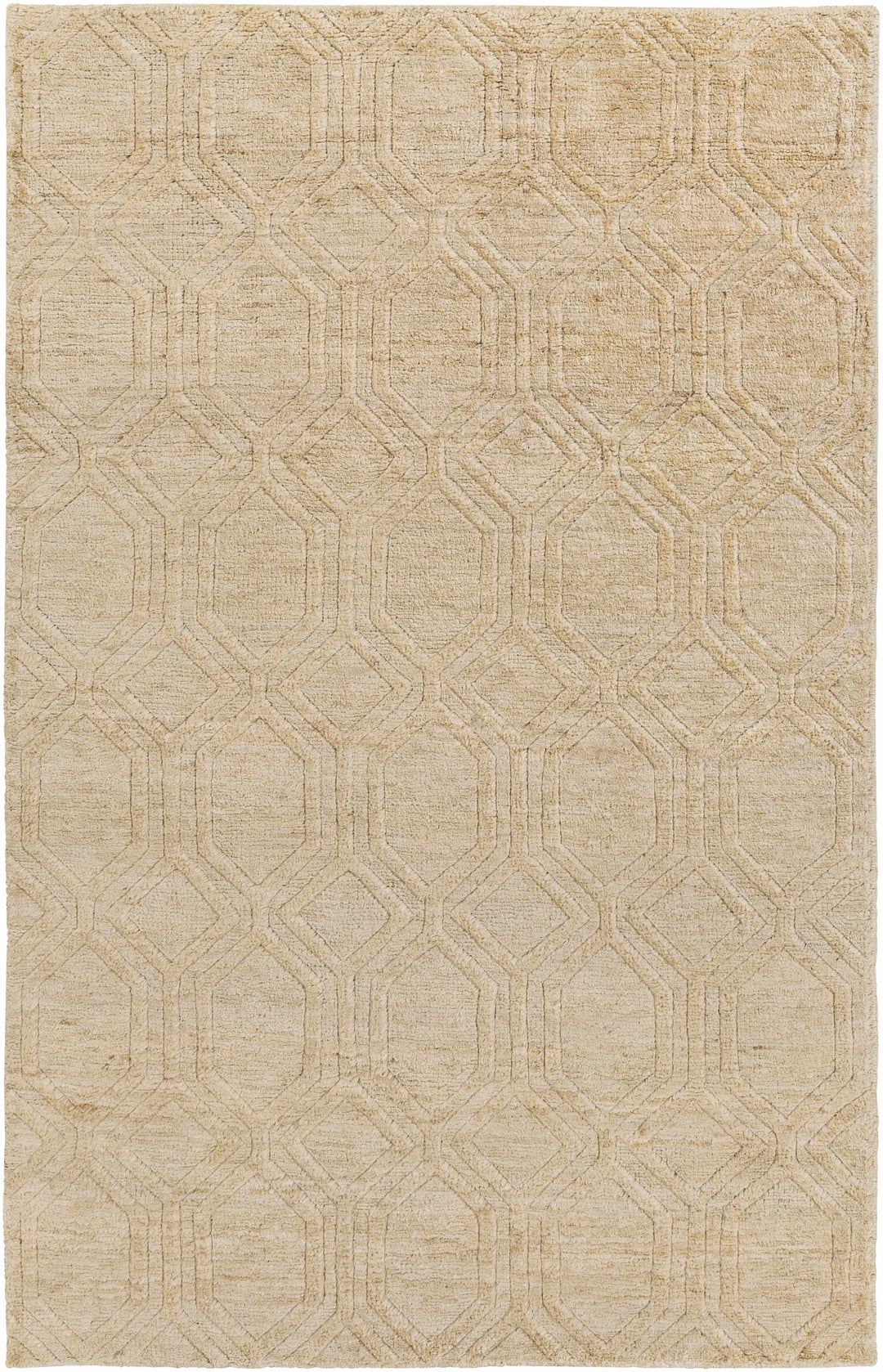 Manchester Contemporary Geometrical Beige Jute Rug