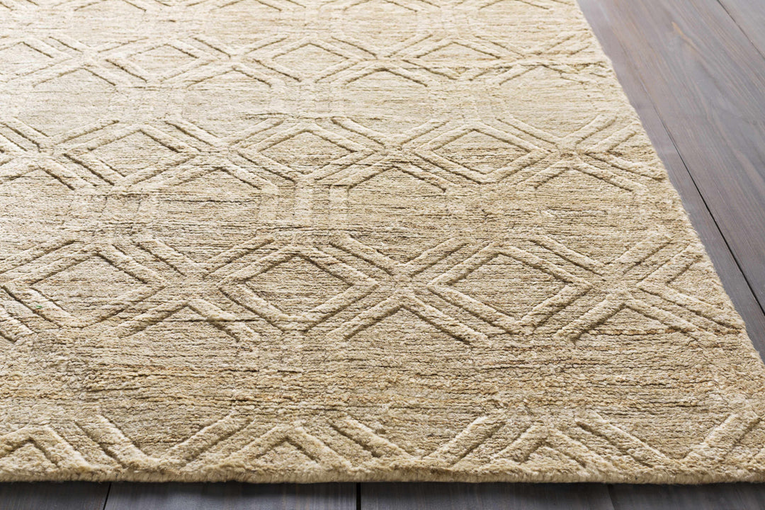 Manchester Contemporary Geometrical Beige Jute Rug