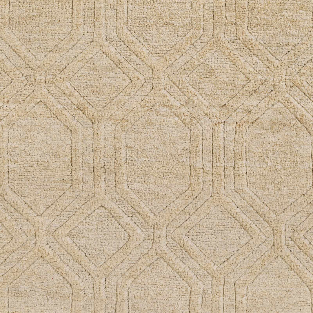 Manchester Contemporary Geometrical Beige Jute Rug