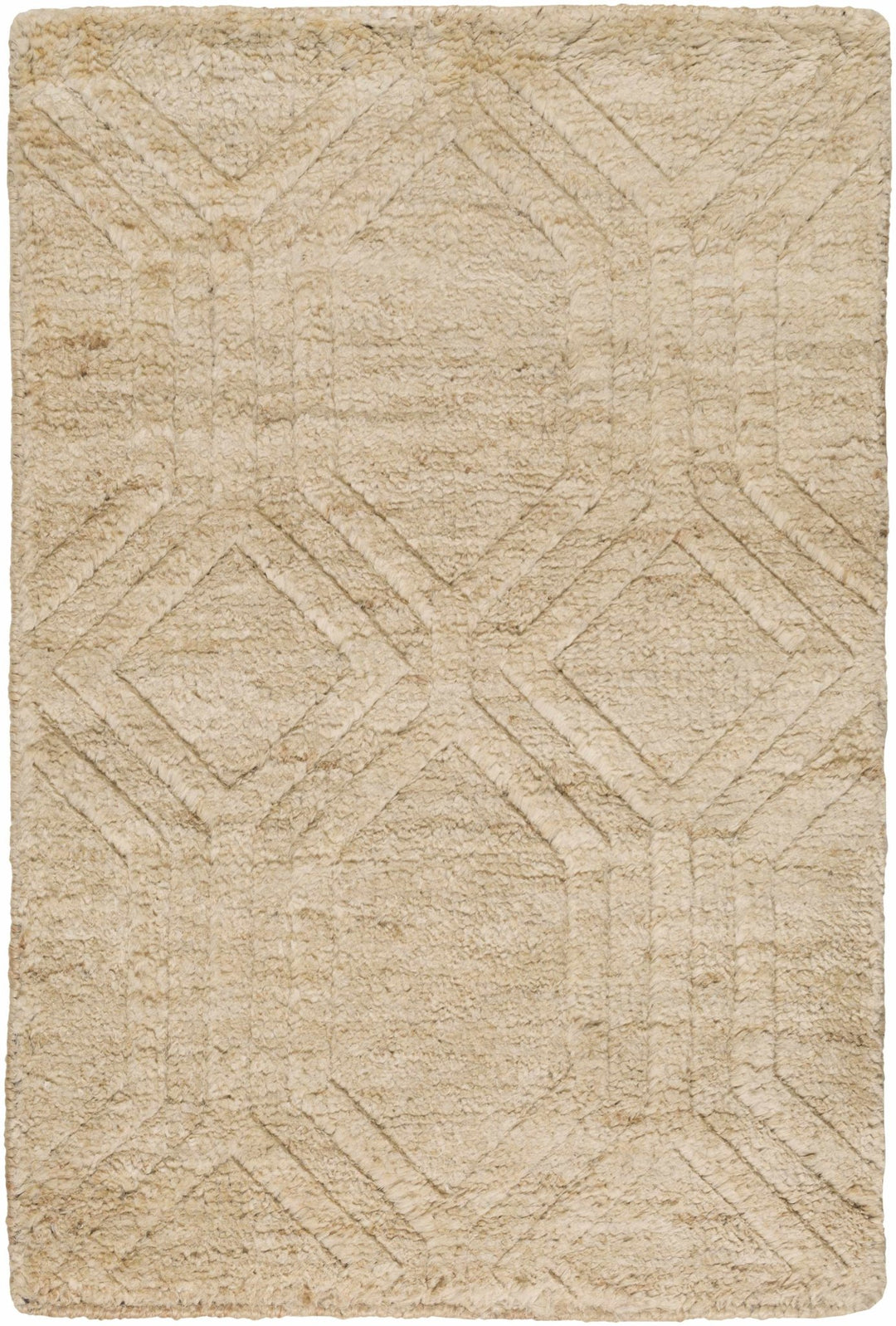 Manchester Contemporary Geometrical Beige Jute Rug - The Rug Decor