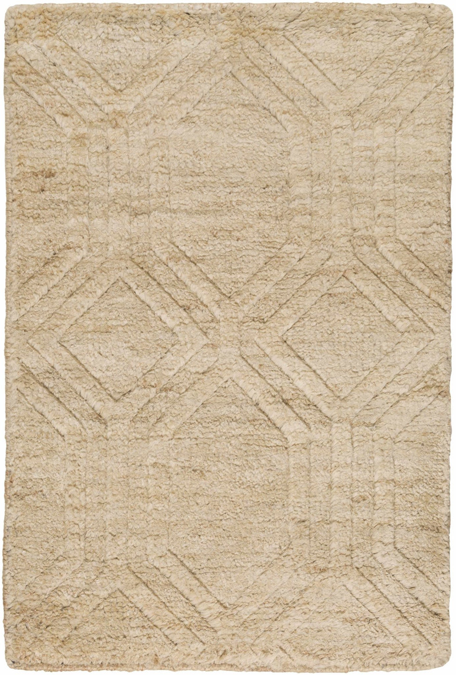 Manchester Contemporary Geometrical Beige Jute Rug - The Rug Decor
